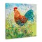 Stupell Industries Cockerel Rooster in Colorful Garden Canvas, design by Clare Tupper